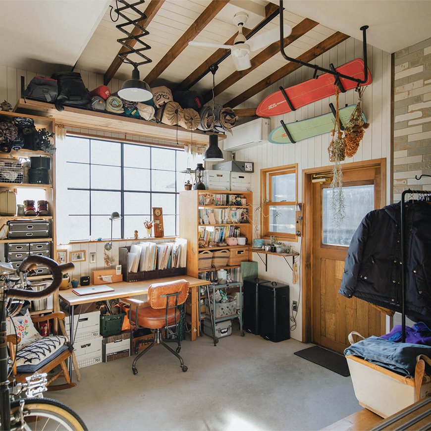 土間仕上げの仕事部屋