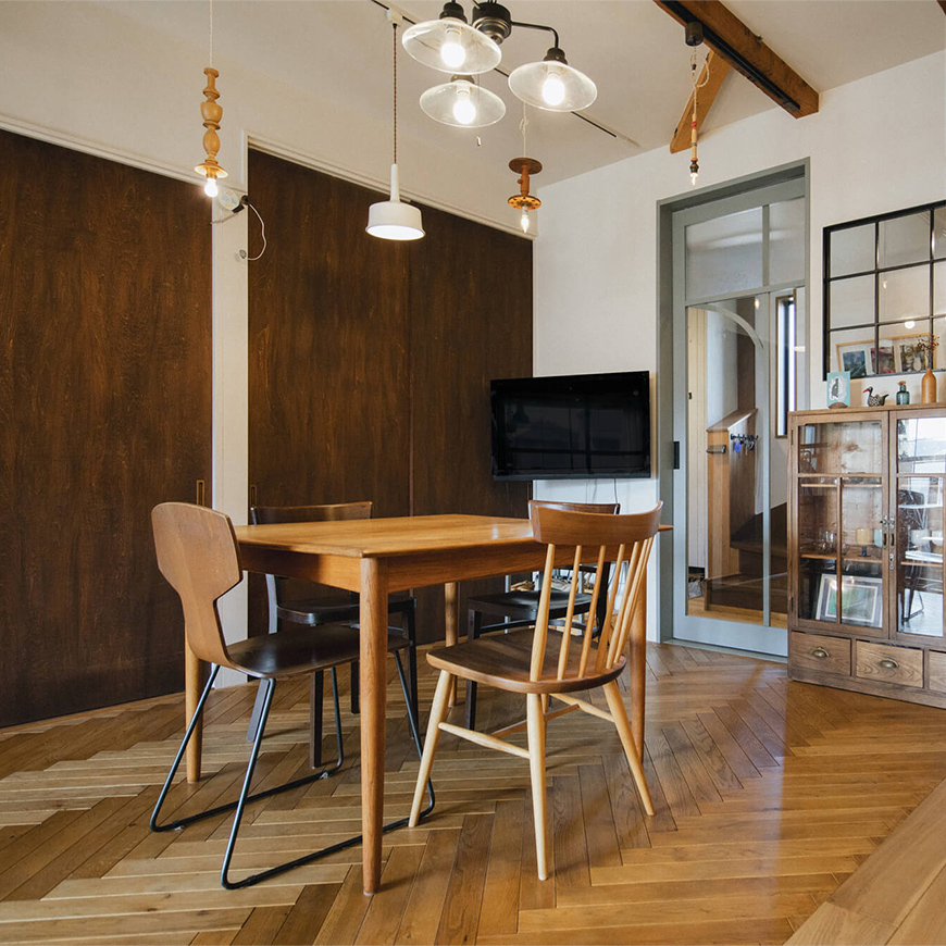 床材のパターンの違いにこだわりました